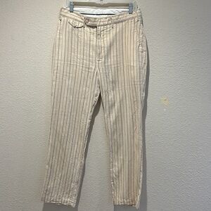 RALPH LAUREN RUGBY CREAM AND NAVY BLUE DRESS PANTS WITH AN ADJUSTABLE WAIST